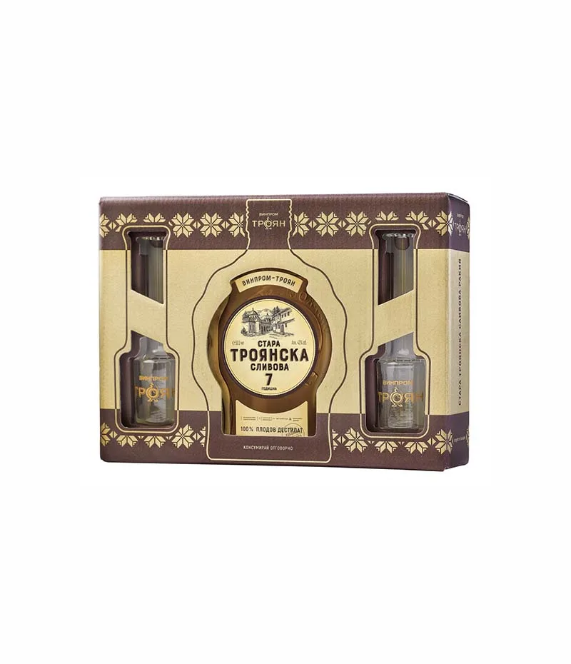 Ракия Троянска Стара Сливова + 2 Юзчета - Image 1